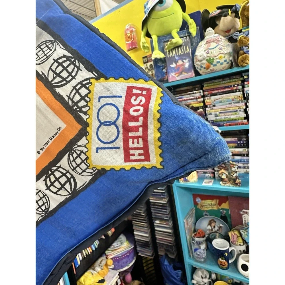 Vintage Mickey's World Tour Pillow‎